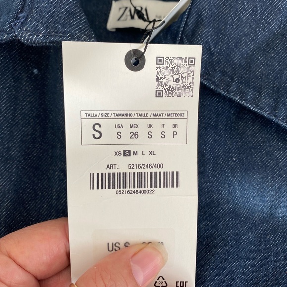 ZARA JUNIO’S DARK DENIM DRESS SIZE S - Picture 15 of 15